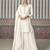 White white georgette embroidery with sequence work kurta palazzo dupatta set