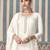 White white georgette embroidery with sequence work kurta palazzo dupatta set
