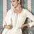 White white georgette embroidery with sequence work kurta palazzo dupatta set