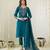 Morpeach art silk hand work embroidery sequence work kurta pant dupatta set