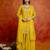 Yellow art silk embroidery sequence work kurta pant dupatta set for women