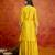 Yellow art silk embroidery sequence work kurta pant dupatta set for women