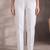 White cotton embroidery work kurta pant set with dupatta for women
