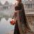 Black Color Embroidery And Jaqurad Weaving Work Silk Blend Saree