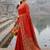 Red Color Embroidery And Jaqurad Weaving Work Silk Blend Saree