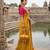 Mustard Color Embroidery And Jaqurad Weaving Work Silk Blend Saree