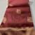 Maroon silk blend banarasi saree with unstitched blouse piece