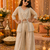 Regal ivory wedding sharara suit with bits and embroidered work