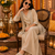 Regal ivory wedding sharara suit with bits and embroidered work