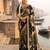 Black Color Floral Zari Weaving Work Tissue Saree