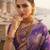 Purple Color Floral Zari Weaving Work Tissue Saree