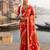 Red Color Floral Zari Weaving Work Tissue Saree