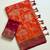 Orange Color Zari Weaving Work Silk Blend Saree