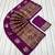 Purple Color Jaqurad Weaving Work Georgette Saree