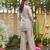  Embroidery Work Viscose Fabric Straight Kurta Palazzo and Jacket Set