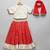 Red Off White Embroidered Chanderi Lehenga Set