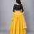 Black Embroidered Blouse With Cotton Zari Lehenga Set