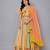 Multicolor Yellow Floral Printed Off Shoulder Lehenga Set