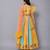 Multicolor Yellow Floral Printed Off Shoulder Lehenga Set