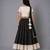 Black  Off White Embroidered Chanderi Lehenga Set