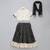 Black  Off White Embroidered Chanderi Lehenga Set