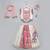 Off White Pink Printed Lehenga Set