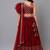Maroon Chanderi Off Shoulder Lehenga Set