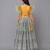 Blue Orange Parrot Printed Lehenga Set