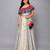 Off White Blue Printed Off Shoulder Ruffled Blouse Lehenga Set