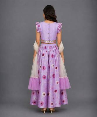 Light Purple Floral Lehenga Set 2