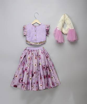 Light Purple Floral Lehenga Set 4