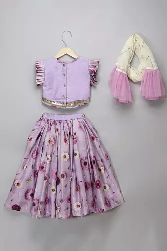 Light Purple Floral Lehenga Set