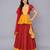 Orange Yellow Kurti Lehenga Set