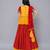 Orange Yellow Kurti Lehenga Set