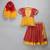 Orange Yellow Kurti Lehenga Set