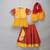 Orange Yellow Kurti Lehenga Set