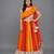 Multicolor Orange Frill Organza Lehenga Set