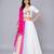 Multicolor Holi Print White Lehenga Set