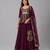 Purple Brocade Kurti Lehenga Set