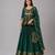 Green Brocade Kurti Lehenga Set