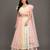 Multicolor Off White Organza Frill Printed Lehenga Set