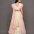 Multicolor Off White Organza Frill Printed Lehenga Set