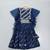 Blue Chanderi Frill Blouse Lehenga Set