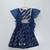 Blue Chanderi Frill Blouse Lehenga Set