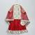 Maroon Beige Printed Kurta Lehenga Set