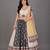 Off White Black Diamond Print Lehenga Set