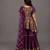 Purple Brocade Cotton Silk Sharara Set