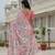 chinon pink designer digital printed mirror border saree