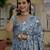 chinon grey designer digital printed mirror border saree