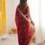 fendy satin maroon sequance thread codding embroidery work saree